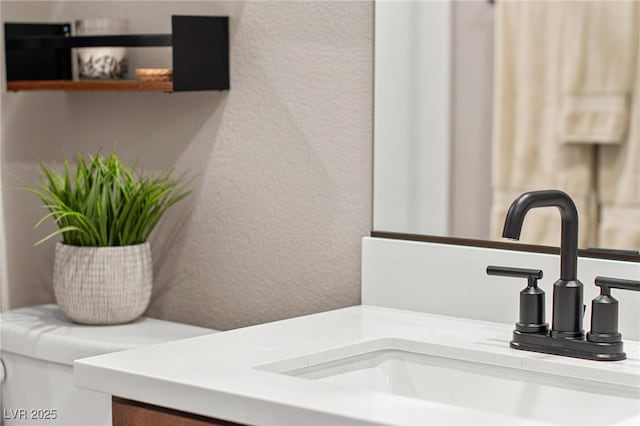 12430 Foxtail Run Ave, Las Vegas, NV 89138 - bathroom view of vanity and a textured wall