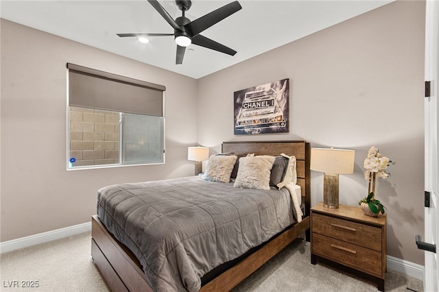 12430 Foxtail Run Ave, Las Vegas, NV 89138 - bedroom with carpet, baseboards, and a ceiling fan