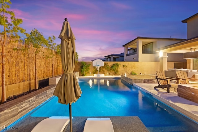 12430 Foxtail Run Ave, Las Vegas, NV 89138 - view of pool featuring a fenced backyard and a patio