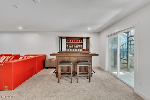 4196 Balmoral Castle Ct, Las Vegas, NV 89141 - indoor dry bar with carpet, recessed lighting, and baseboards
