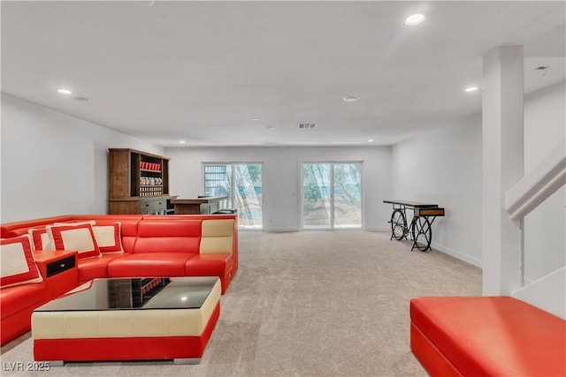 4196 Balmoral Castle Ct, Las Vegas, NV 89141 - living area featuring recessed lighting, carpet flooring, and baseboards