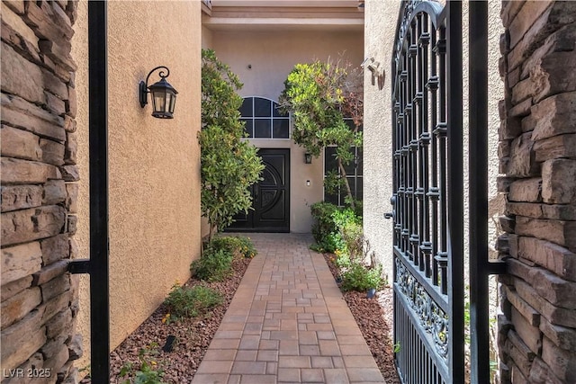 4196 Balmoral Castle Ct, Las Vegas, NV 89141 - entrance to property featuring stucco siding