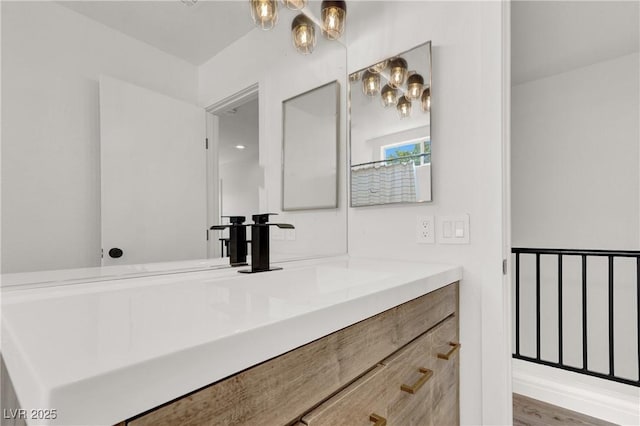 10554 Lilac Tree Ave, Las Vegas, NV 89135 - bathroom with vanity and a chandelier