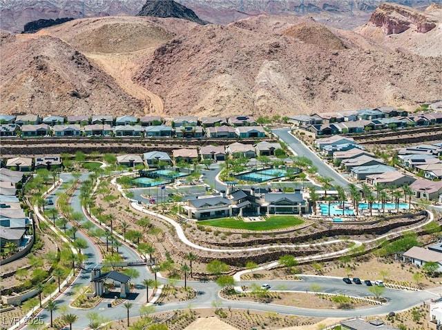 171 Palm Fox Ct, Henderson, NV 89011 - aerial overview of property's location with nearby suburban area and mountains