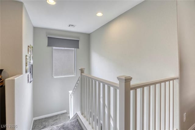 7061 Tilligerry St, North Las Vegas, NV 89084 - stairs with carpet, baseboards, and recessed lighting