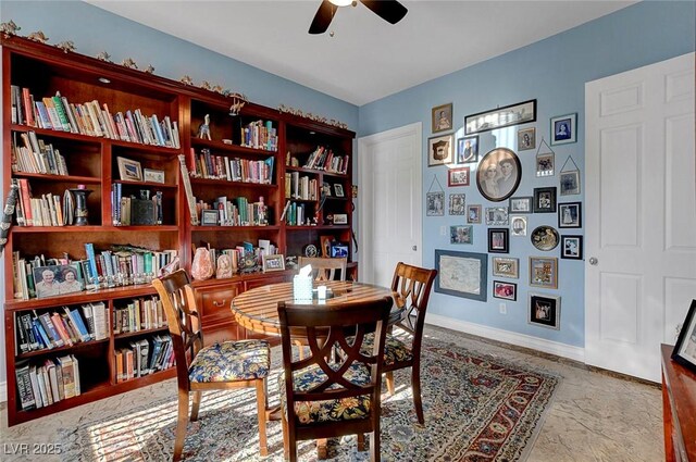 6230 Calm Brook Ct, Las Vegas, NV 89149 - office featuring a ceiling fan and baseboards