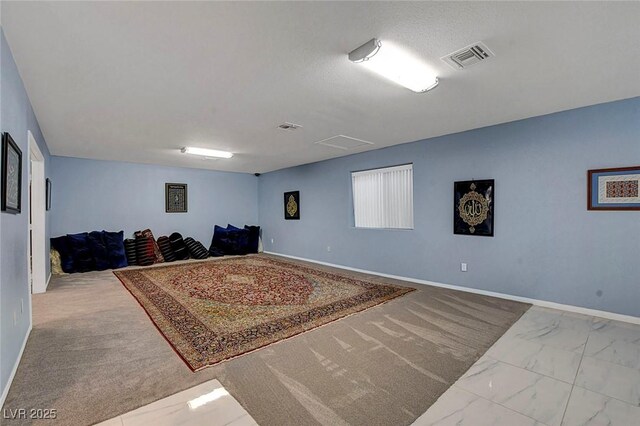 6230 Calm Brook Ct, Las Vegas, NV 89149 - below grade area featuring marble look tiles and baseboards
