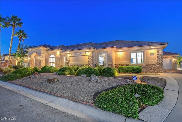 6230 Calm Brook Ct, Las Vegas, NV 89149 - view of front of home featuring stone siding