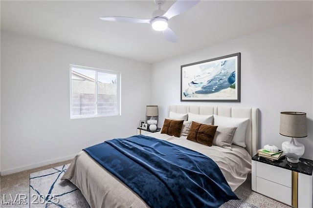 6170 W University Ave, Las Vegas, NV 89103 - bedroom with carpet floors, baseboards, and a ceiling fan
