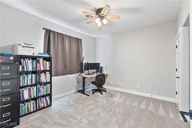 1395 Logandale Dr, Logandale, NV 89021 - carpeted office space with ceiling fan and baseboards