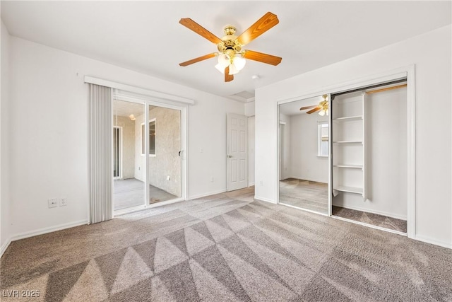 654 Mazelle Ln, Pahrump, NV 89060 - unfurnished bedroom featuring carpet flooring, baseboards, and a ceiling fan