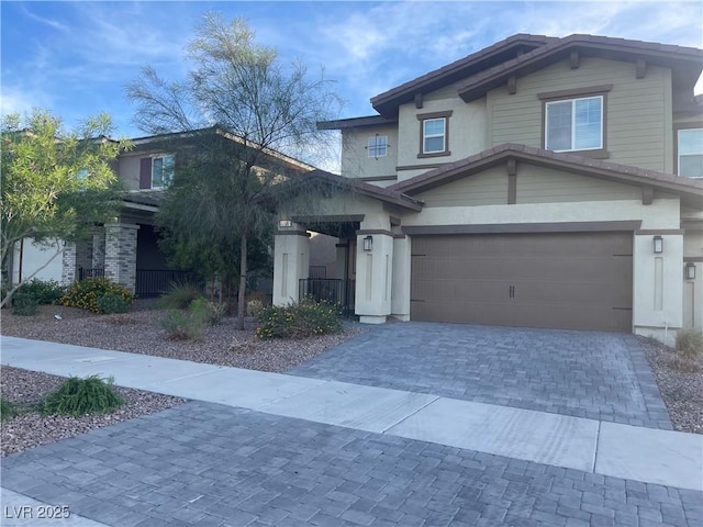 330 Silva Pl, Henderson, NV 89011 - craftsman inspired home with a garage, decorative driveway, and stucco siding