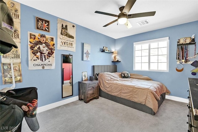 625 Honesty Ct, Henderson, NV 89011 - carpeted bedroom with baseboards and a ceiling fan