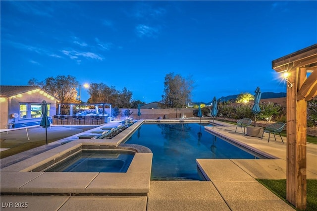 10319 Larkmead Ave, Las Vegas, NV 89149 - view of pool with an in-ground hot tub and a patio