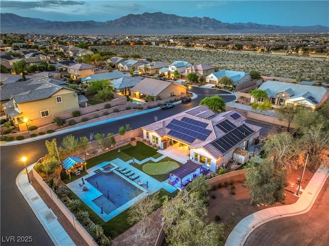 10319 Larkmead Ave, Las Vegas, NV 89149 - aerial view of residential area with mountains