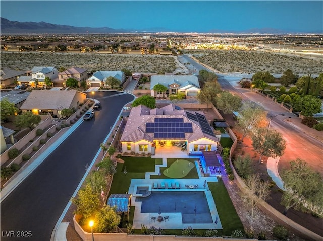 10319 Larkmead Ave, Las Vegas, NV 89149 - aerial view of property and surrounding area featuring a mountainous background