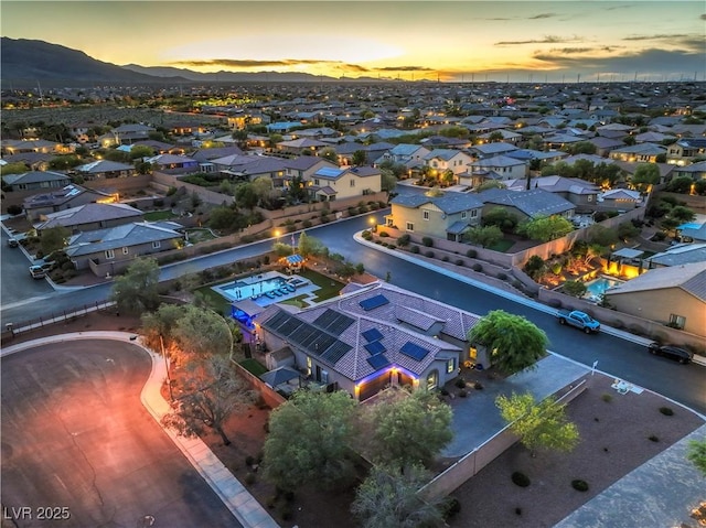 10319 Larkmead Ave, Las Vegas, NV 89149 - aerial view of residential area with a mountainous background