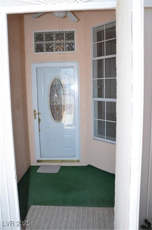 3519 W Red Coach Ave, North Las Vegas, NV 89031 - view of exterior entry with ceiling fan