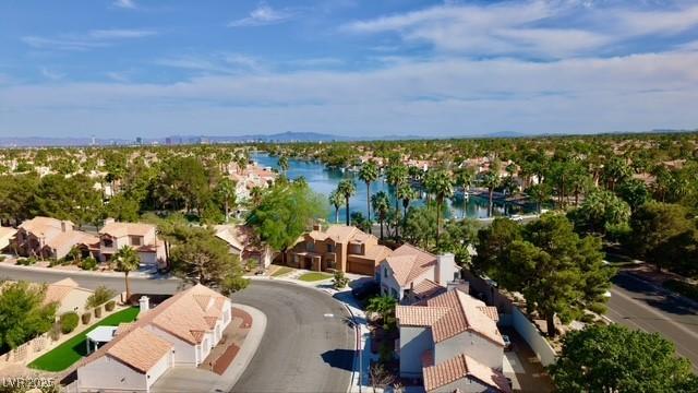 3005 Treasure Island Rd, Las Vegas, NV 89128 - aerial view of residential area with a nearby body of water