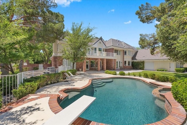 3102 La Mirada Ave, Las Vegas, NV 89120 - view of swimming pool with a patio area and a pool with connected hot tub