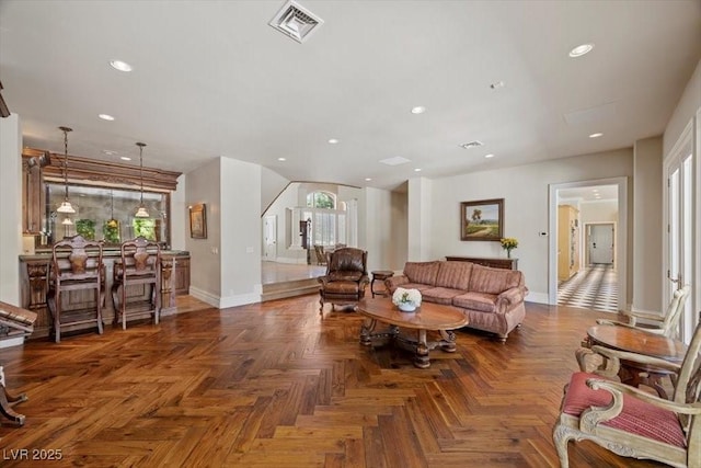 3102 La Mirada Ave, Las Vegas, NV 89120 - living room featuring baseboards and recessed lighting