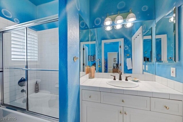 3102 La Mirada Ave, Las Vegas, NV 89120 - full bath featuring vanity and shower / bath combination with glass door