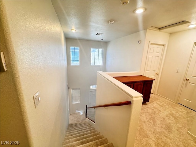 5653 Mount Athos St, North Las Vegas, NV 89031 - stairs with carpet flooring and baseboards
