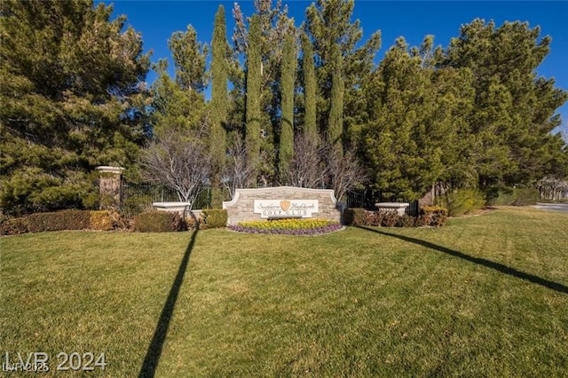 5079 Quiet Falls Ct, Las Vegas, NV 89141 - community / neighborhood sign featuring a yard
