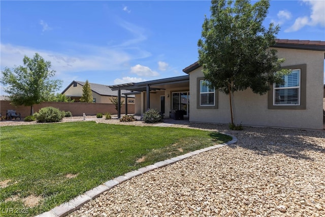 7072 Arabian Ridge St, Las Vegas, NV 89131 - rear view of property featuring a patio area, stucco siding, and ceiling fan