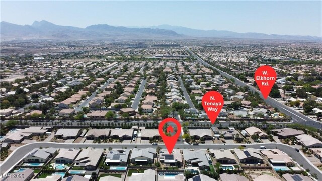 7072 Arabian Ridge St, Las Vegas, NV 89131 - aerial view of residential area with mountains