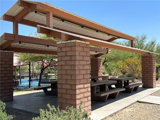 8682 Gateway Glen Dr, Las Vegas, NV 89178 - view of patio with a swimming pool