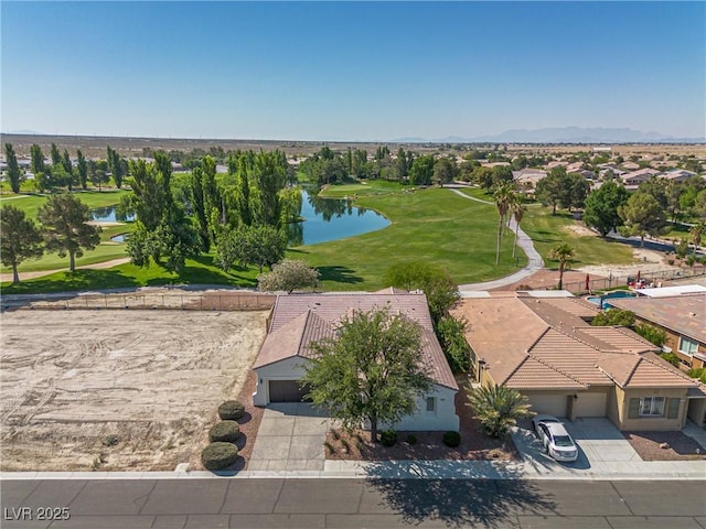 5747 Jaborandi Ave, Pahrump, NV 89061 - aerial view of residential area with a water and mountain view and a golf course