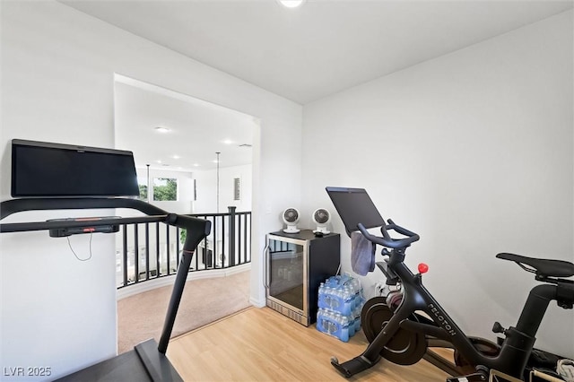 11340 Espadrille Ct, Las Vegas, NV 89138 - workout room featuring wood finished floors and recessed lighting
