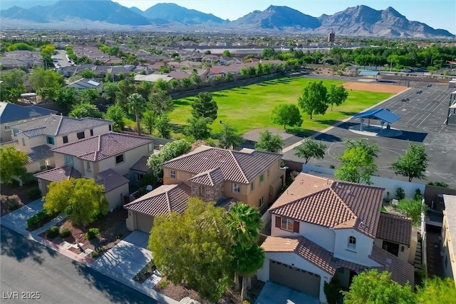 11340 Espadrille Ct, Las Vegas, NV 89138 - aerial view of residential area featuring a mountainous background