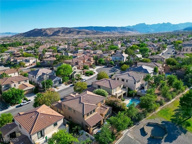 11340 Espadrille Ct, Las Vegas, NV 89138 - aerial view of residential area featuring a mountain backdrop