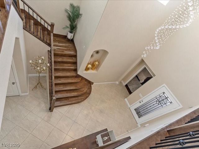 2400 Trissino Ct, Henderson, NV 89044 - stairs with tile patterned floors