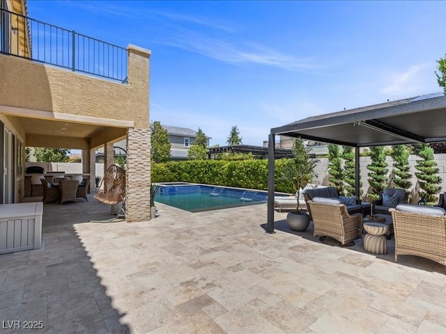 2400 Trissino Ct, Henderson, NV 89044 - view of pool featuring a patio area and an outdoor living space