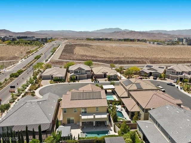 2400 Trissino Ct, Henderson, NV 89044 - aerial view of residential area featuring a mountain backdrop