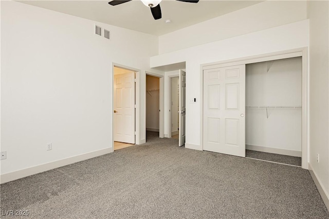 10309 Georgetown Pl, Las Vegas, NV 89134 - unfurnished bedroom featuring carpet flooring, ceiling fan, baseboards, and multiple closets