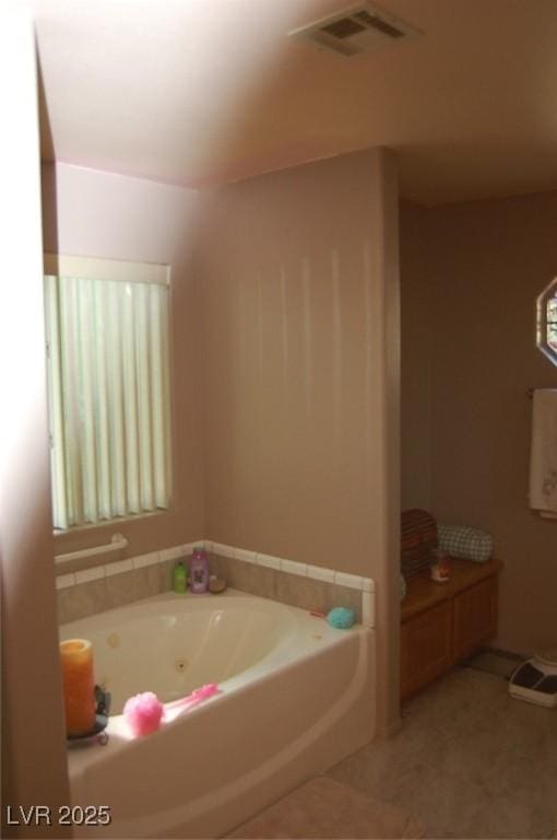 30 Diamond Bar Rd, Pahrump, NV 89048 - full bath with a jetted tub and tile patterned flooring