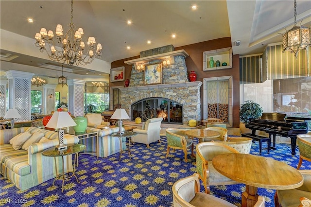 74 Harbor Coast St, Las Vegas, NV 89148 - building lobby with vaulted ceiling and recessed lighting