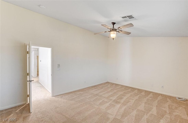 74 Harbor Coast St, Las Vegas, NV 89148 - spare room featuring a ceiling fan, light carpet, and baseboards