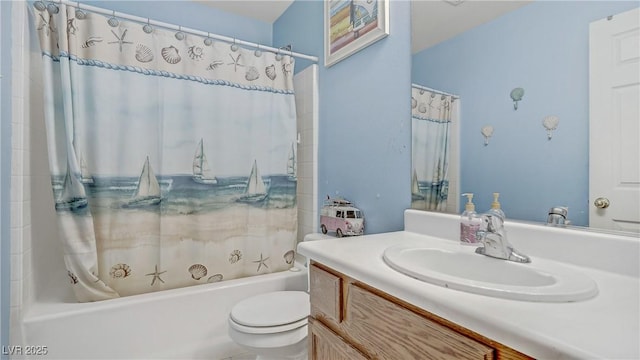 482 Painted Sage Ct, Henderson, NV 89015 - full bath with vanity, shower / bath combo with shower curtain, and toilet