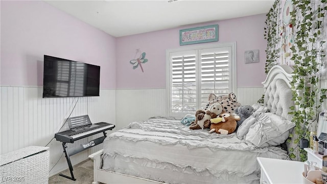 482 Painted Sage Ct, Henderson, NV 89015 - carpeted bedroom with wainscoting