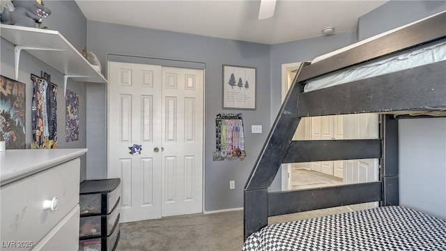 482 Painted Sage Ct, Henderson, NV 89015 - carpeted bedroom featuring a closet and ceiling fan