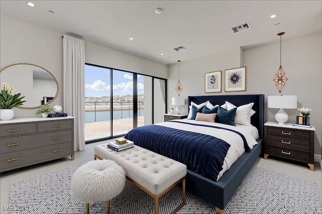 1600 Pleasant Bay Ct, Henderson, NV 89011 - bedroom with access to outside and recessed lighting