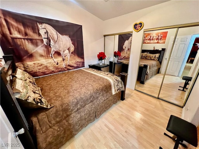 1860 Banaba Ln, Las Vegas, NV 89156 - bedroom with wood finished floors and two closets