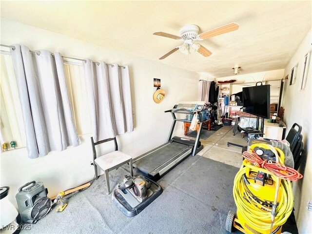 1860 Banaba Ln, Las Vegas, NV 89156 - exercise area featuring ceiling fan