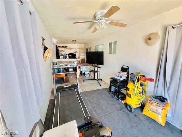 1860 Banaba Ln, Las Vegas, NV 89156 - exercise area with ceiling fan