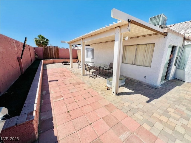 1860 Banaba Ln, Las Vegas, NV 89156 - fenced backyard featuring a patio and central AC unit